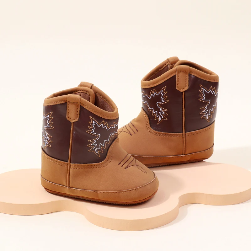 Petites bottes en PU et coton doux pour bébé, chaussures de pré-marche pour garçons et filles, nouveau Style printemps et automne 2024, BHX3210