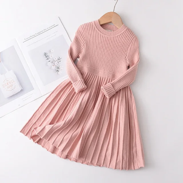 Robe pull rouge à manches longues pour nouvel an, vêtements princesse pour petites filles, robes de fête Tutu douces, vêtements de noël pour petites filles – Image 6