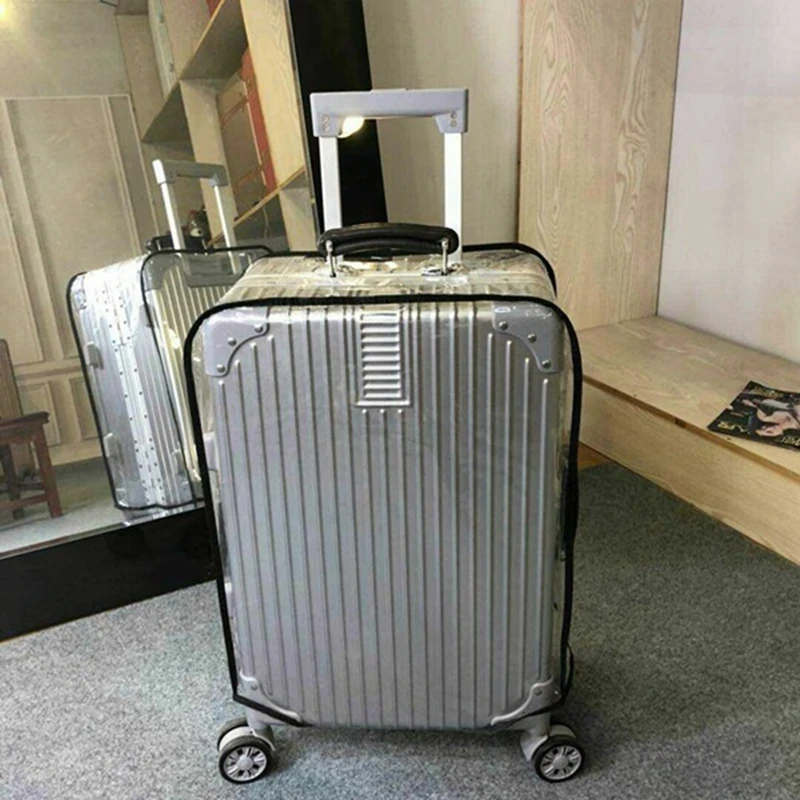Housse de protection pour bagages en PVC Transparent, épaisse, Durable, étanche, pour chariot, valise, protection contre la poussière, accessoire de voyage