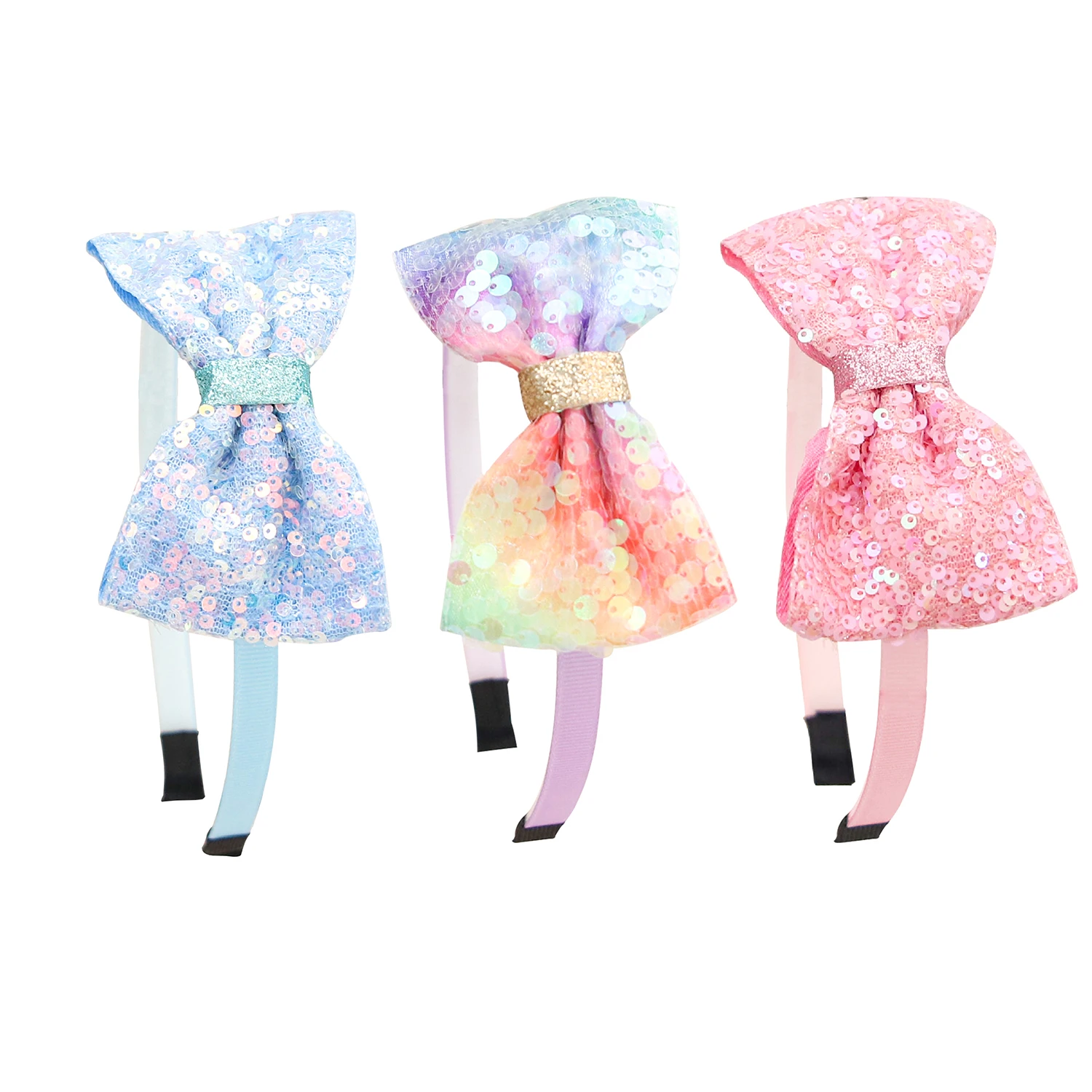 1 pièce/3 pièces mignon paillettes cheveux arcs bandeaux pour filles 4 pouces paillettes arcs bandeaux enfants cerceaux enfants cheveux accessoires