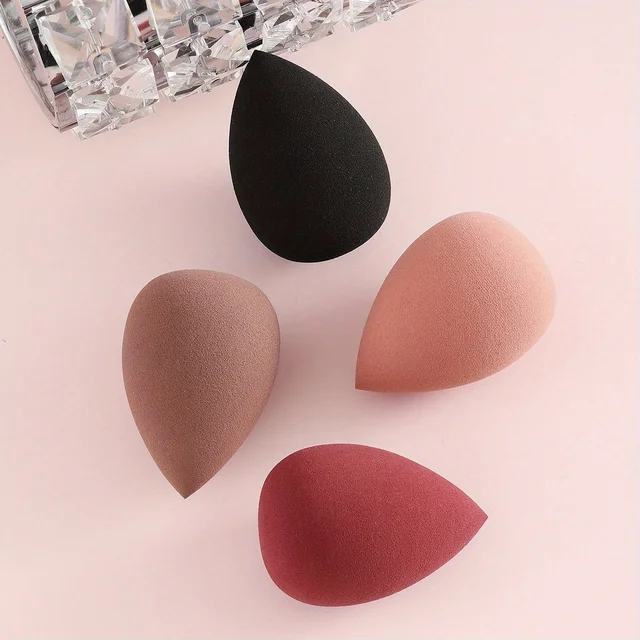 4 ensembles d'éponges cosmétiques, œuf cosmétique, sec et humide, éponge cosmétique pour fond de teint liquide, poudre de miel et maquillage de fond de teint – Image 5