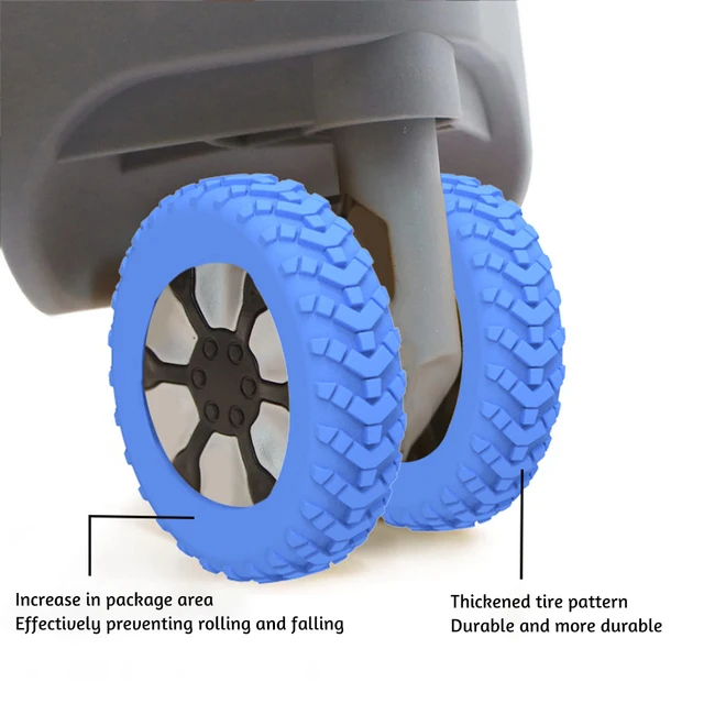 Roues de Valise Universelles en Silicone, 8 Pièces, Chariots de Degré d'Usure, Roulette pour Valise – Image 5