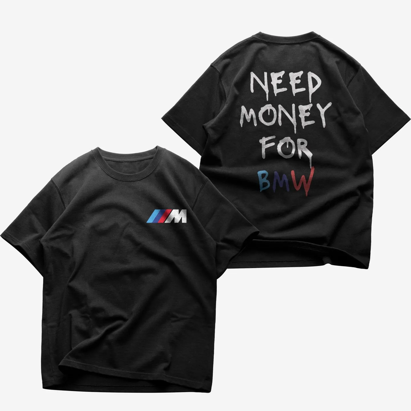 2025 Besoin de l'argent pour Bmw T-shirt hommes femmes coton t-shirts à manches courtes marque de luxe T-shirt de haute qualité été Y2k hauts Streetwear