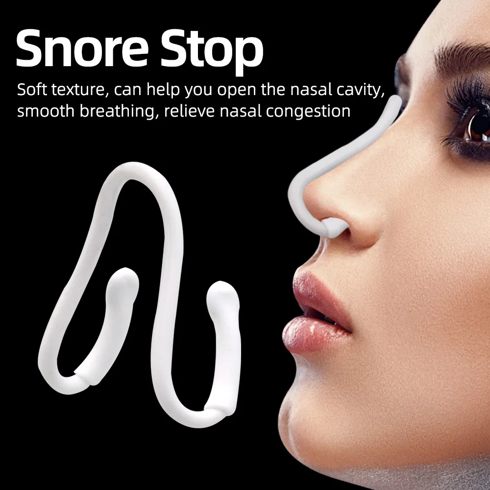 Dilatador pince-nez nasale en Silicone Anti-ronflement facile respiration arrêter du ronflement aide améliorer les dispositifs d'aide à la rhinite du sommeil