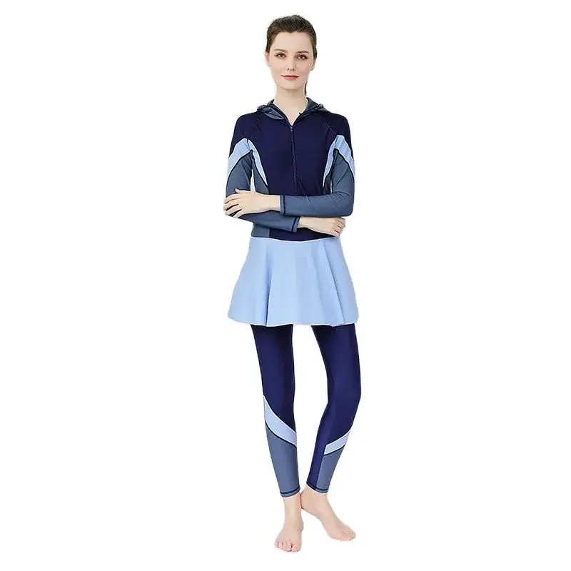 Lesslot-Maillot de bain musulman à manches longues pour femme, burkini grande taille, vêtement de surf et de plongée, 7XL