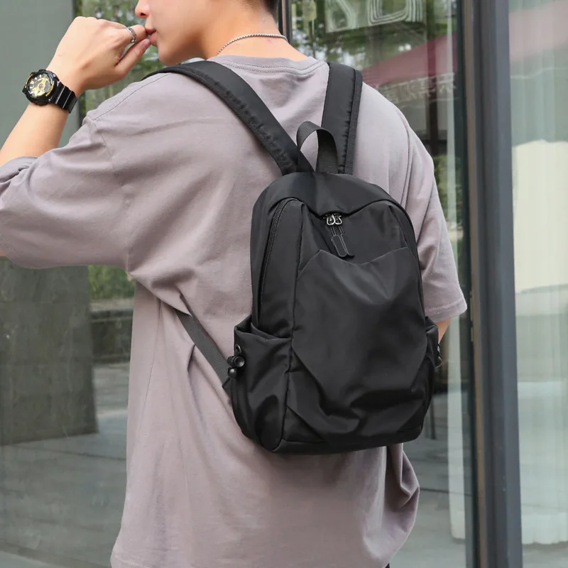 Mini sac à dos pour hommes, petit sac d'école à bandoulière noir pour hommes, toile de styliste, étanche, sport, voyage, 2023