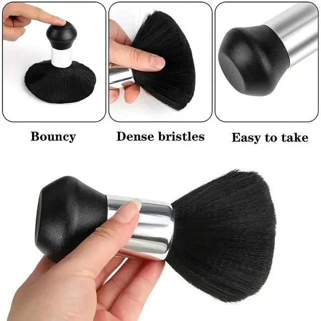 Coiffure brosse douce noir coiffure balayage cou nettoyage des cheveux Duster brosse de coupe de cheveux salon de coiffure brosse de coupe de cheveux outils – Image 6