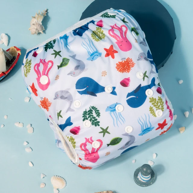 U Pick Alvababy grande taille couche de bain maillot de bain Cool mode couche de bain réutilisable pour bébés 0-3 ans – Image 5