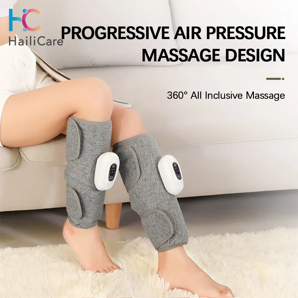 Masseur de jambes électrique sans fil, Rechargeable, Compression d'air, Massage des mollets, relaxation des jambes, 3 Modes 360 °   Massage des jambes du sac d'air à pression d'air