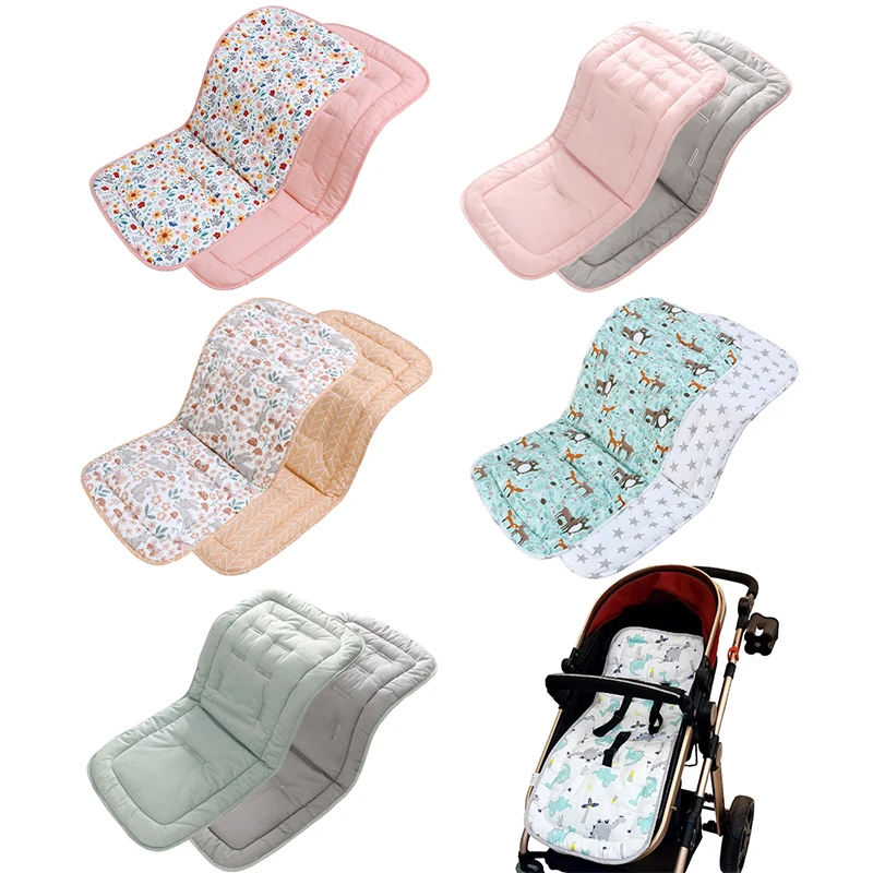 Coussin de poussette confortable en coton pour bébé, coussin de siège doux général quatre saisons, tapis de siège pour chariot d'enfant de 0 à 27 mois