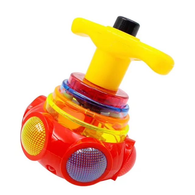 Gyroscope rotatif à musique lumineuse, couleur aléatoire, jouets d'extérieur, lumières colorées, jouets lumineux, Notes, 1 pièce – Image 4