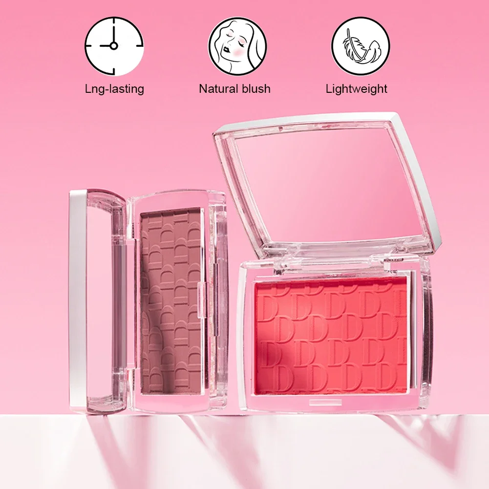Palette de fards à joues en Relief 3D, poudre en relief, teinte de corail rose pêche, maquillage marron, Contour des joues, Rouge pour le visage, cosmétiques éclaircissants