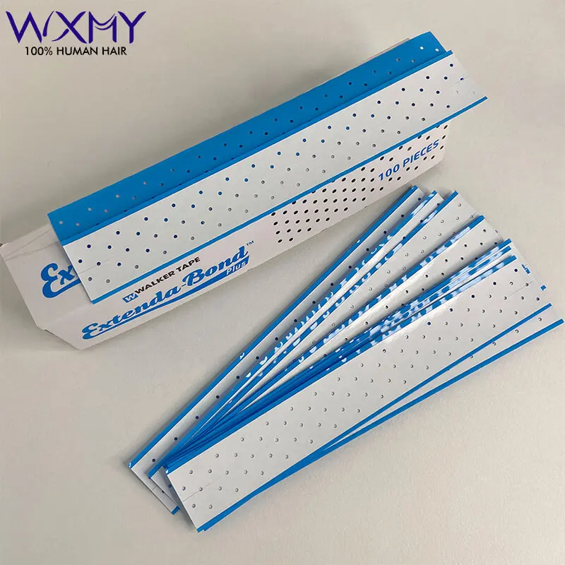 Extenda-Bond-Ruban Adhésif Bleu pour Toupet, Onglets de Perruque Double Face avec Trous de Respiration pour Perruques Avant en Dentelle
