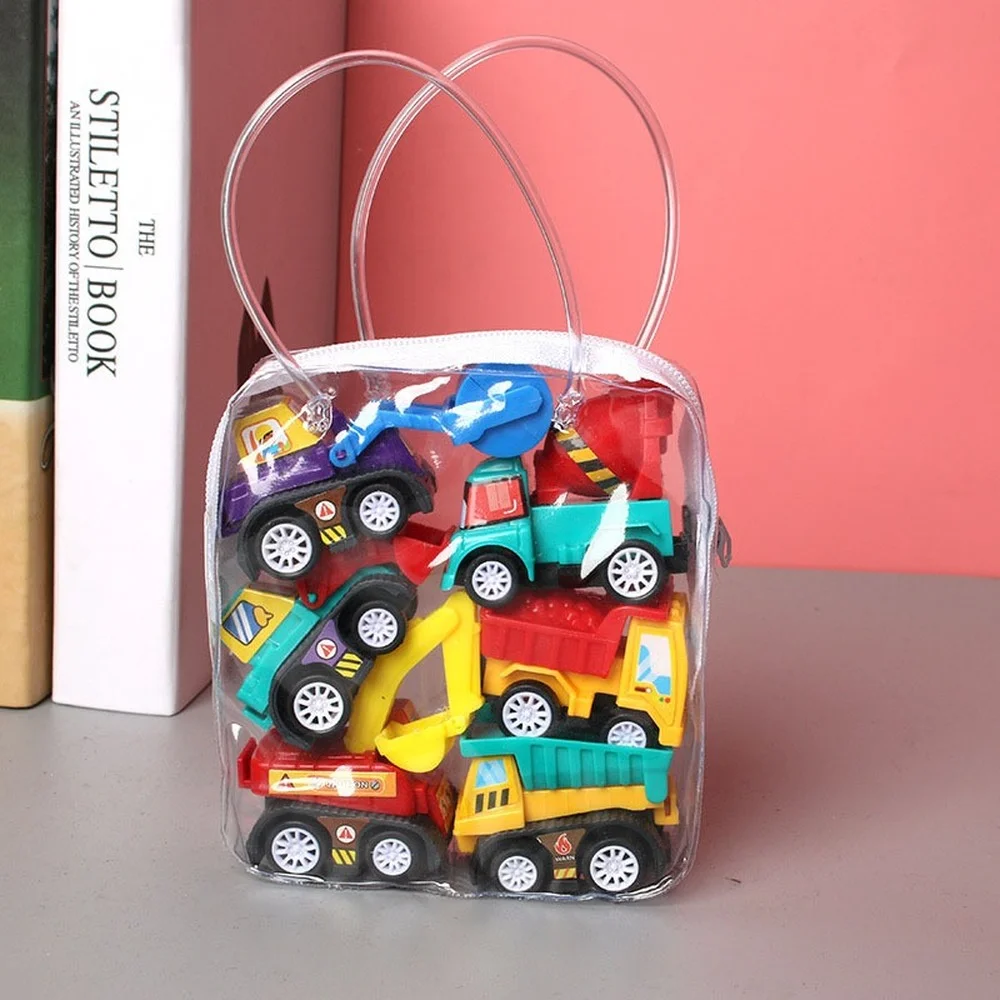 6 pièces modèle de voiture jouet retirer voiture jouets véhicule Mobile camion de pompier Taxi modèle enfant Mini voitures garçon jouets cadeau moulé sous pression jouet pour les enfants