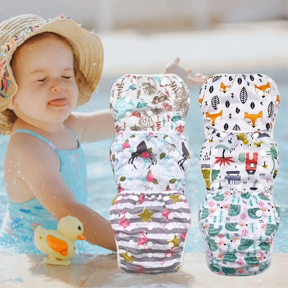 1PC bébé été respirant maille tissu réglable piscine pantalon piscine couche-culotte réutilisable lavable bébé couche-culotte
