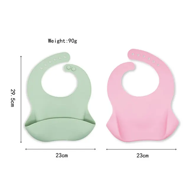 Bavoirs imperméables pour bébé, mignon dessin animé imprimé d'animaux, bavoir pour enfants, fille et garçon, bavoir réglable en Silicone souple, articles d'alimentation pour bébé – Image 4