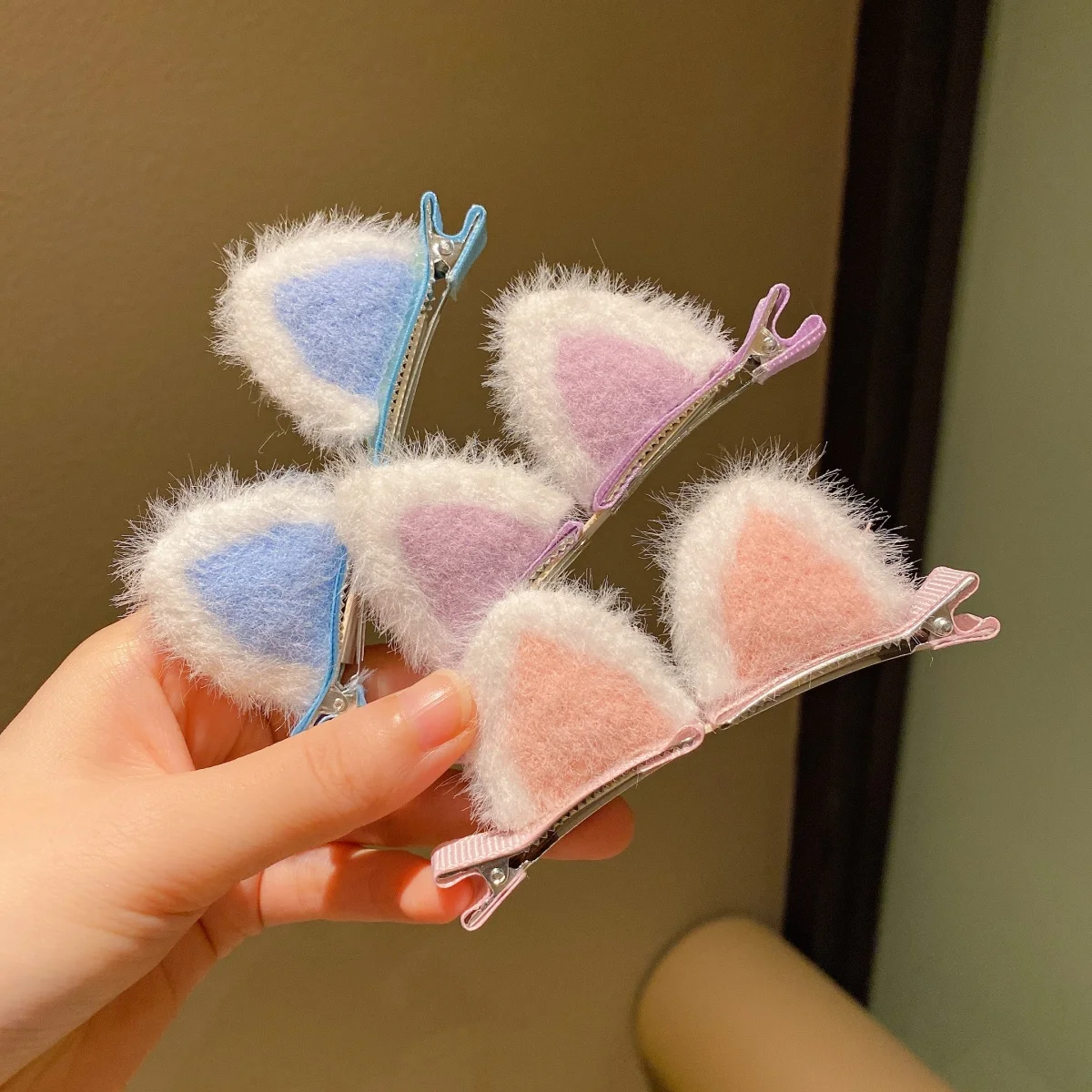 Pinces oreilles de lapin solides pour bébés filles, Barrettes Kawaii faites à la main, couvre-chef, accessoires de cheveux pour enfants, 2 pièces/ensemble, nouvelle collection