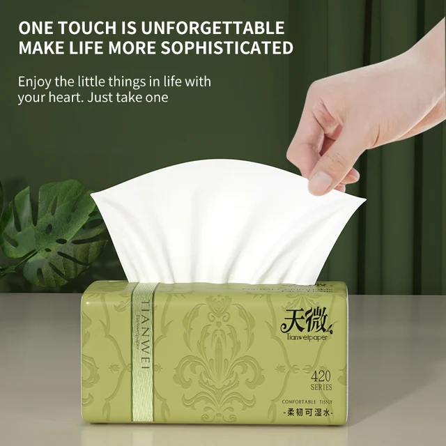 24 paquets de papier à tiroirs, boîte complète de serviettes en papier toilette, serviettes ménagères, mouchoirs doux pour le visage, essuie-mains – Image 3