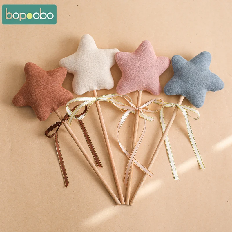 Hochet en bois de hêtre pour bébé, 1 pièce, baguette magique en bois, accessoires d'allaitement pour rongeur, jouets Montessori, jouet de gymnastique