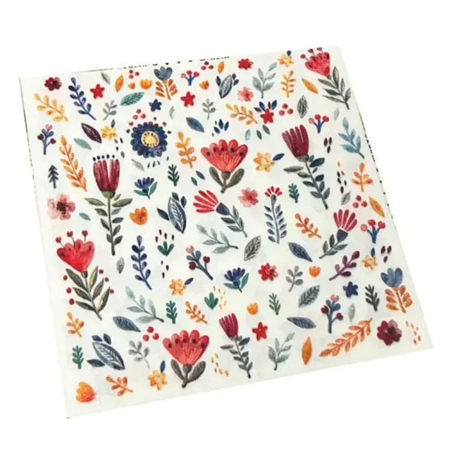 Serviettes colorées en papier carrées imprimées, mouchoirs floraux pour le visage, hôtel, Table de mariage, réglage du papier en pâte de bois Pure – Image 6