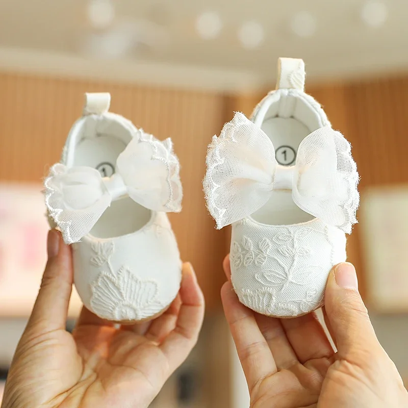 Mocassins en Dentelle Blanche pour Bébé Fille, Chaussures Mocassins, Nministériels d, Frange, Semelle en Caoutchouc, Non-ALD, CPull, Princesse
