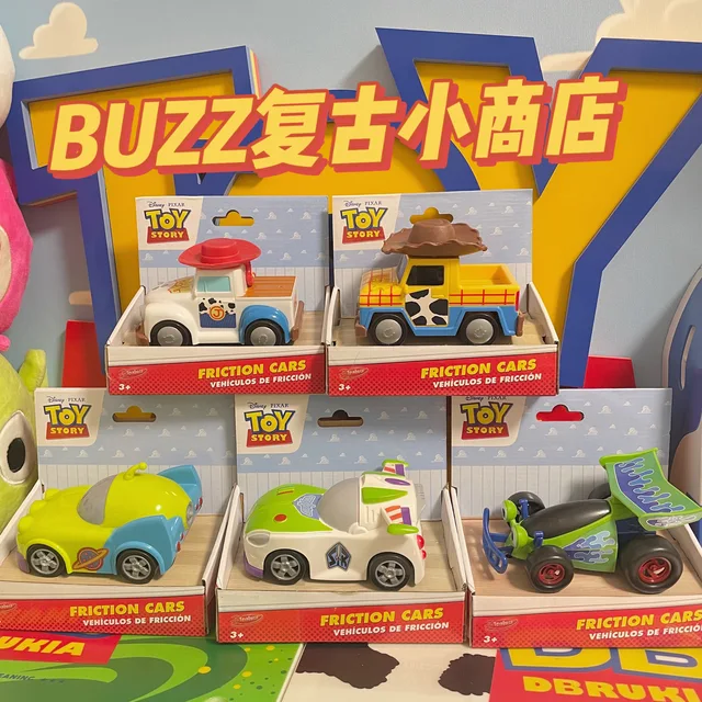 Disney Toy Story Buzz Lightyear Woody Jessie Rex Alien modèle de dessin animé inertiel Pull-back roue libre voiture jouets Collection enfants cadeau – Image 6