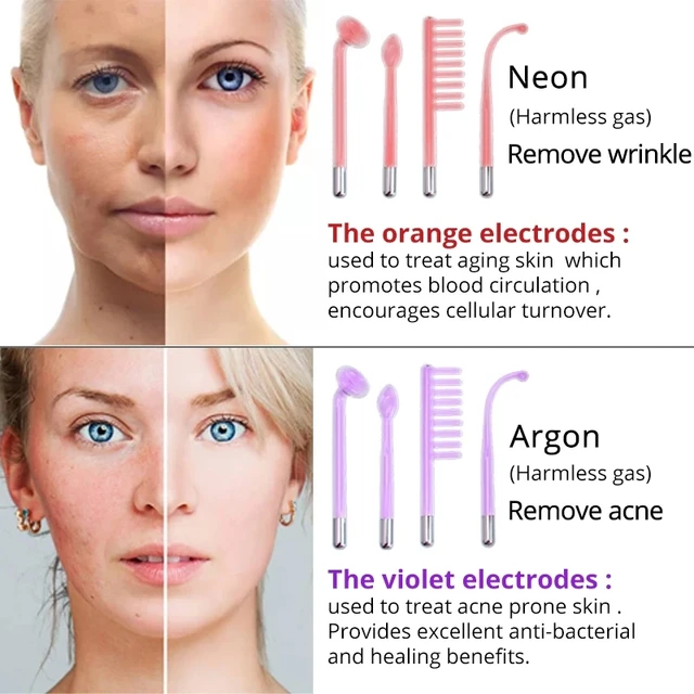 DARBLY VAL-Machine qualifiée ale à lumière violette pour les soins de la peau du visage, masseur, élimine l'acné, l'inflammation, le verre, l'argon – Image 2