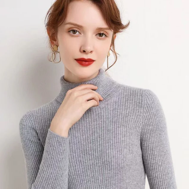 Pull à col roulé femmes automne hiver hauts coréen mince femmes Pull Pull tricoté Pull Femme – Image 4