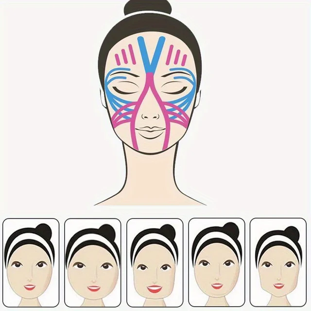Ruban de levage V Line : haute élasticité, respirant, adapté aux yeux, plis nasolabiaux, autocollants de correction du visage -0,98 x 196,85 pouces – Image 5