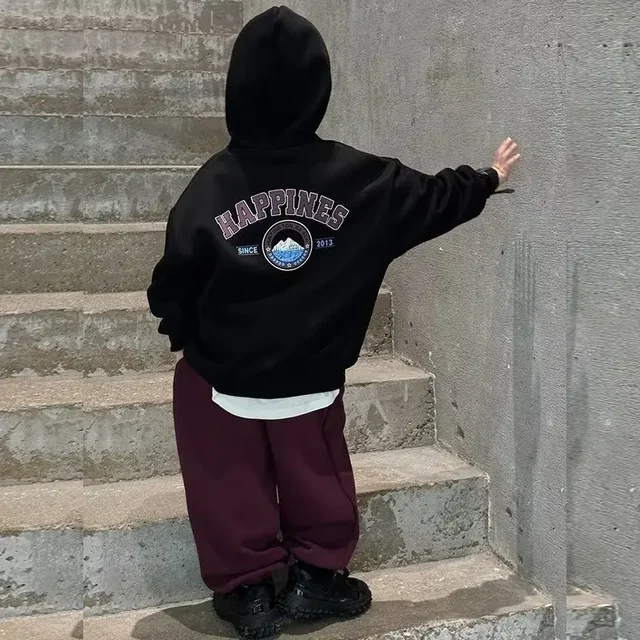 Sweat-shirt à capuche pour enfants, marque tendance, Collection d'automne, nouveau Style, Design coréen, mi à grands garçons, 2023 – Image 3