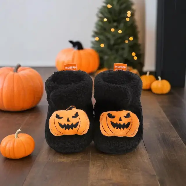 Bottes d'Halloween Spider Horror Elements pour bébés garçons et filles, chaussures CPull, citrouilles – Image 2