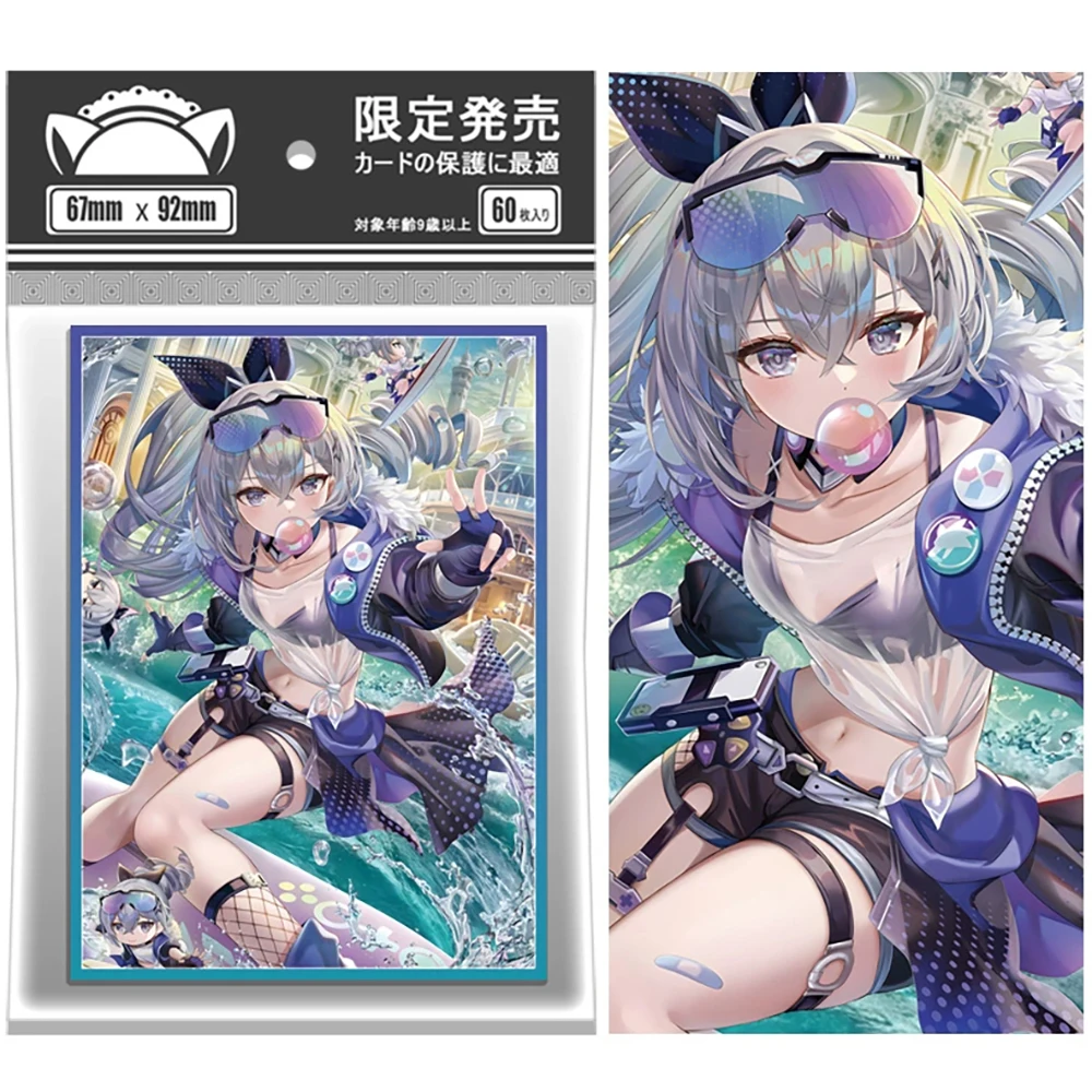 Protège-cartes holographiques Anime pour cartes de sport PTCG, protège-cartes, ajustement parfait, MTG, PKM, Star Rail, Silver Wolf, 60 pièces, 67x92mm