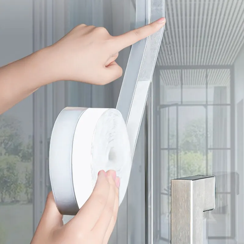 Bande d'étanchéité auto-adhésive pour porte et fenêtre, 25mm x 5m, pâte coupe-vent pour fond de porte, isolation phonique pour porte en verre