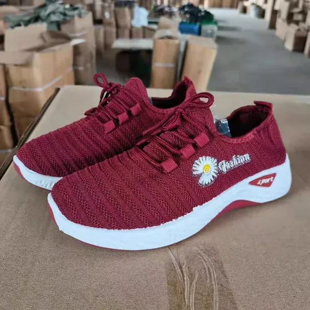 2025 chaussures plates à semelles souples printemps/automne chaussures en filet décontractées respirantes pour femmes pour la course légère confort chaussures pour femmes – Image 4