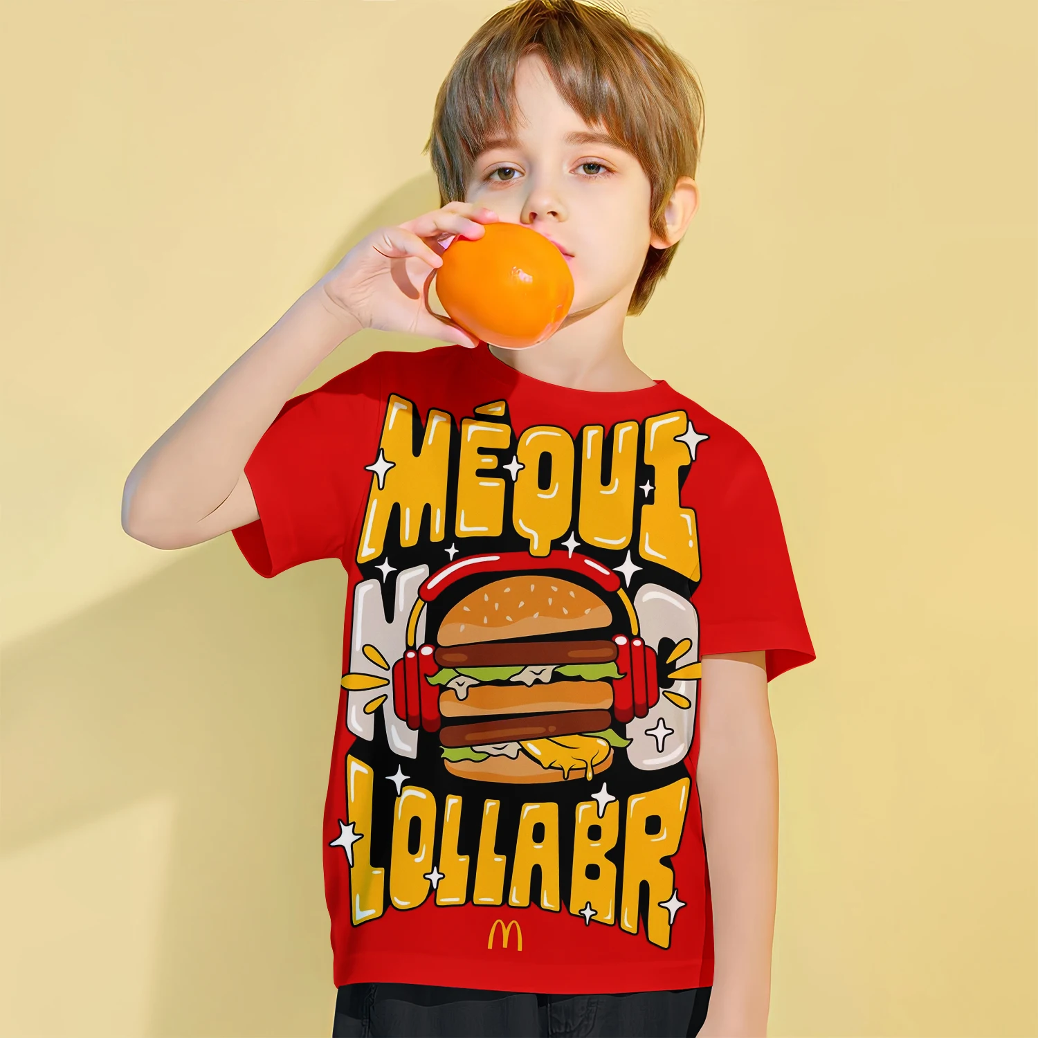 T-Shirt à Manches Courtes pour Enfant, Vêtement pour Garçon et Fille, Imprimé en 3D, à la Mode, 2024