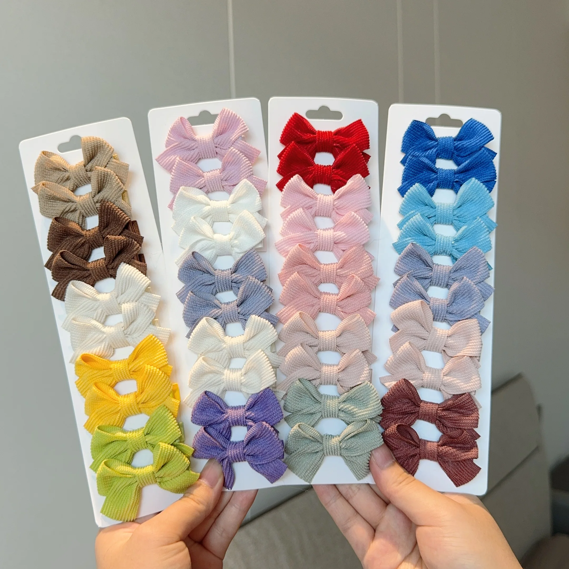 Épingles à cheveux solides en nylon pour filles, barrettes mignonnes pour enfants, nœuds, pinces à cheveux, accessoires de mode, vente en gros, nouveau, ensemble de 10 pièces