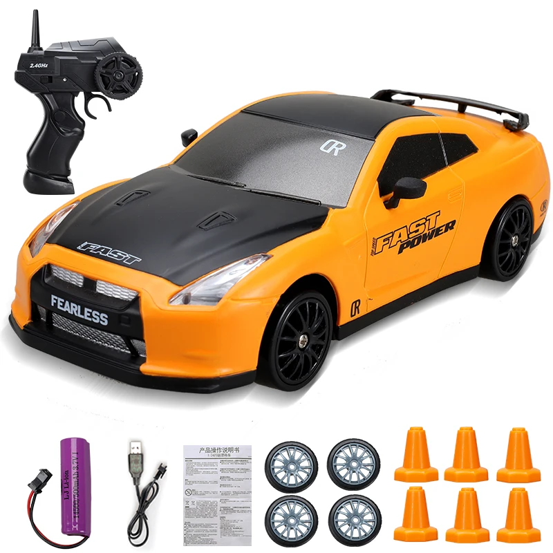Jouet de voiture télécommandé pour enfants, voiture de course RC, voiture à dérive à grande vitesse, passe-partout, modèle GTR 86, cadeaux de Noël, 2.4G