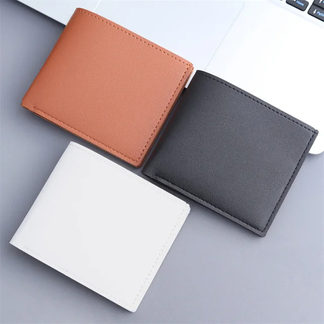 Portefeuille rétro en cuir PU fait à la main pour hommes, porte-monnaie durable, sac à main en cuir véritable, mode – Image 2