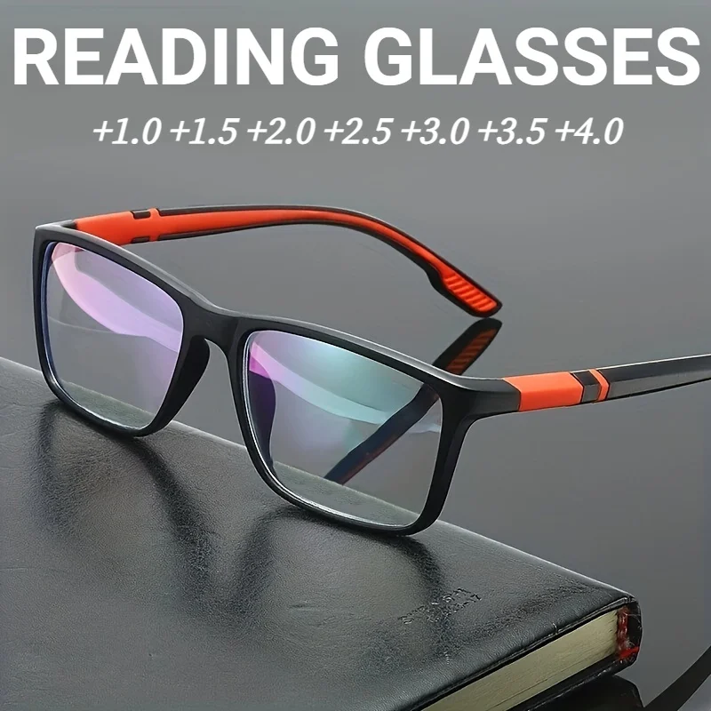 FG ultraléger TR90 lunettes de lecture lumière bleue bloquant presbytie lunettes hommes hypermétropie optique-lunetterie + 100- + 400