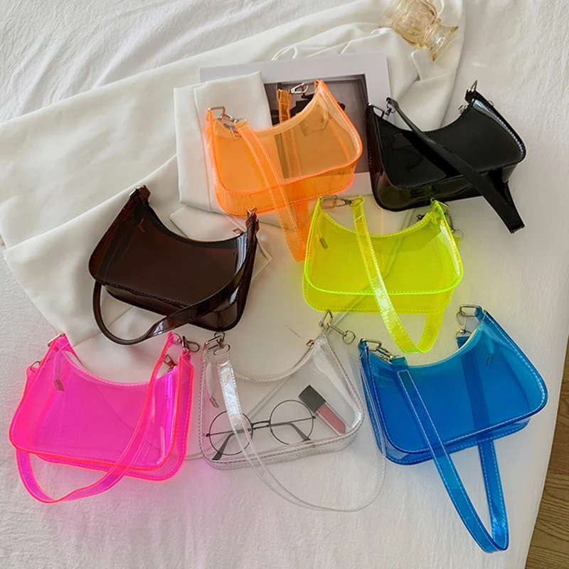 Sac à main transparent sous les bras pour femmes, sac à main hobos décontracté, sac à main pour téléphone portable, sac initié à la mode, sac en MSI solide, document vintage