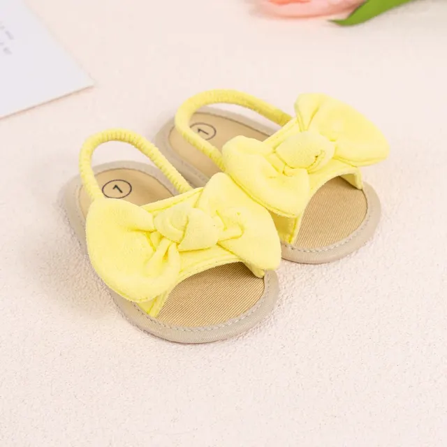Été bébé filles sandales mode nœud semelle souple chaussures décontractées coton confortable enfant en bas âge chaussures plage bébé sandales 0-18 mois – Image 4
