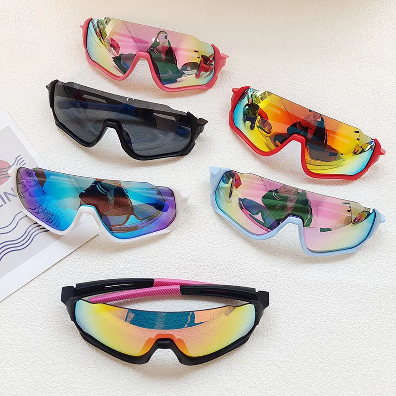 Lunettes de cyclisme pour enfants, pilote Cool, lunettes de soleil pour bébés garçons, personnalité décontractée pour filles, grande monture