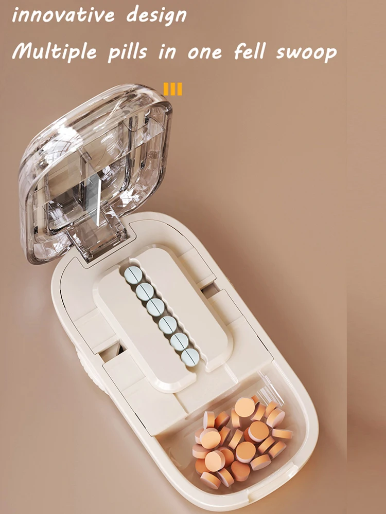 Coupe-pilule quarté, boîte de rangement, Portable, comprimé de médicaments, médecine, séparateur anti-poussière, organisateur, broyeur, coupe-pilule, nouveauté