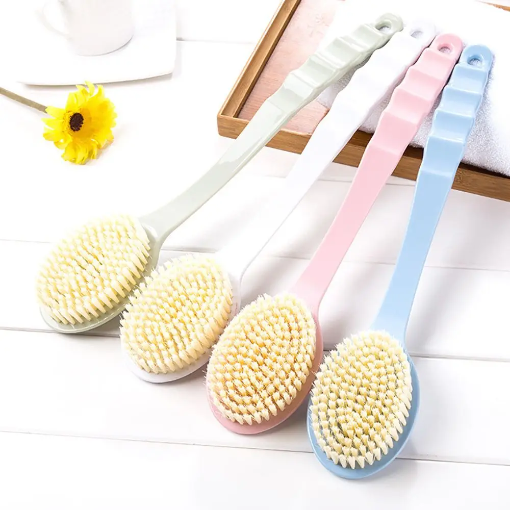 Brosse de bain à Long manche, gommage corporel doux, masseur de peau, douche, brosse de nettoyage du corps, Exfoliation, accessoires de salle de bains, 1 pièce