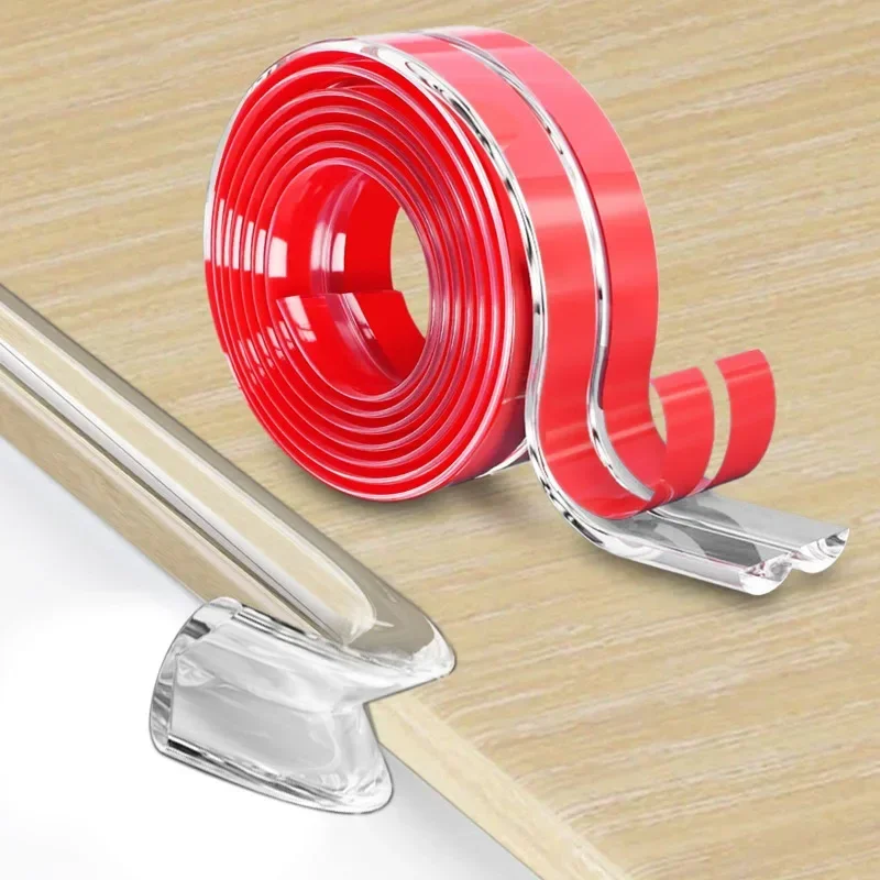 Bande de protection d'angle de meuble, 1/2/3M, auto-adhésive, transparente, anti-Collision, pare-chocs souple, sécurité pour bébé