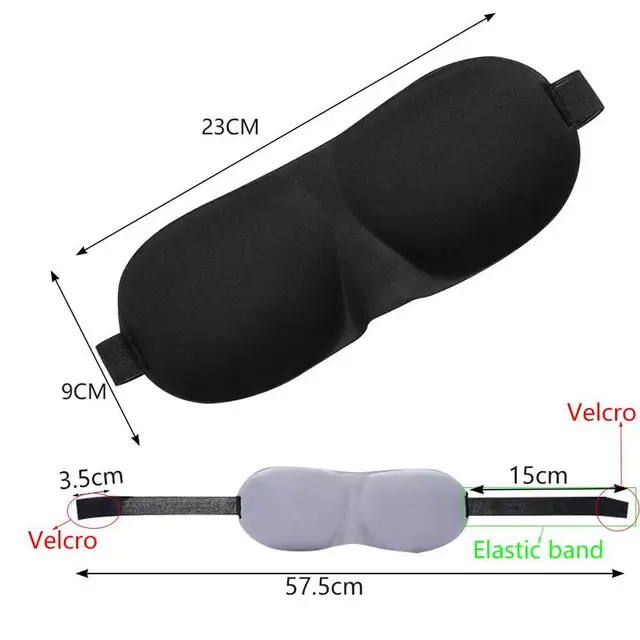Masque pour les yeux pour dormir, coupe profilée 3D, bandeau pour les yeux, moulé concave, nuit, lumière extérieure, femmes et hommes – Image 6