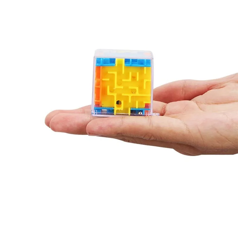 Mini labyrinthe 3D Cube magique, Puzzle Transparent à Six côtés, Cube de vitesse, boule roulante, jouets labyrinthe pour enfants, jouets anti-Stress