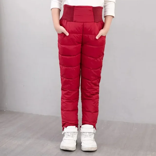 Pantalon d'hiver décontracté en coton rembourré pour fille et garçon, épais et chaud, imperméable, bootcuts de Ski, élastique, taille haute, Leggings pour bébé et enfant – Image 3