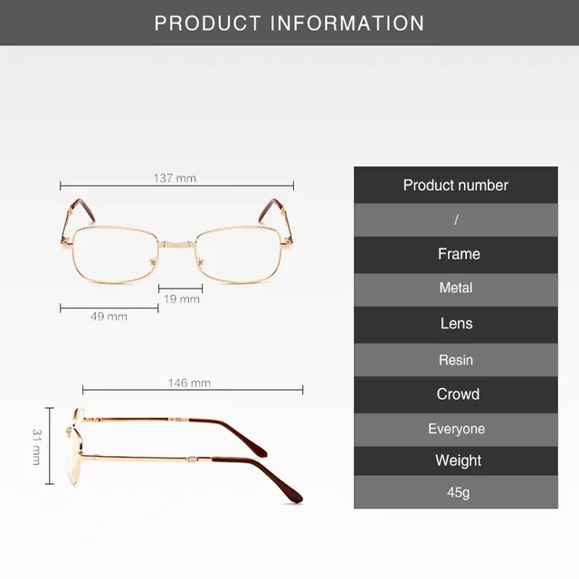 Lunettes de lecture pliantes lunettes biofocales progressives portables hommes Parent Anti-rayon bleu presbyte lunettes avec étui en cuir – Image 5
