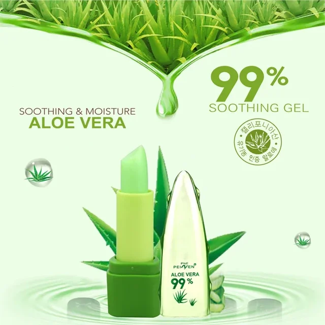 99% ALOE VERA lèvres hydratantes Batom gelée rouge à lèvres longue durée changement de température couleur rouge à lèvres maquillage – Image 5